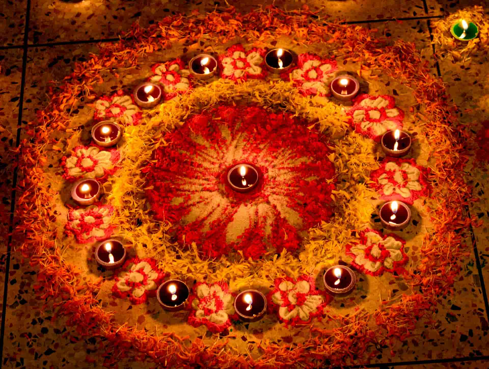Creating Colorful Rangoli: A Tihar Tradition
